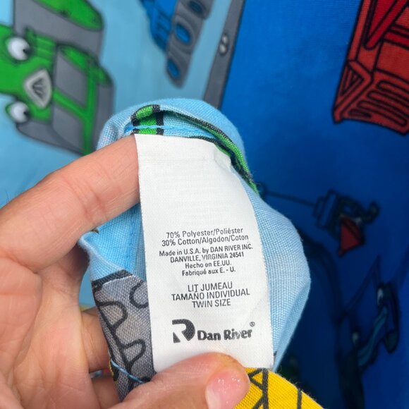 Vintage Bob the Builder Twin Flat Sheet 2001 - Vintage Kids Bedding - Picture 5 of 5